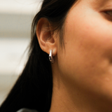 0.6" Nana Huggies, Rhodium