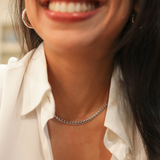 Heartstrings Necklace, Rhodium