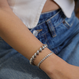 Heartstrings Bracelet, Rhodium