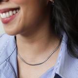 Heartstrings Necklace, Rhodium