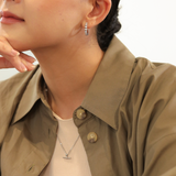 0.7" Elsie Hoops, Rhodium