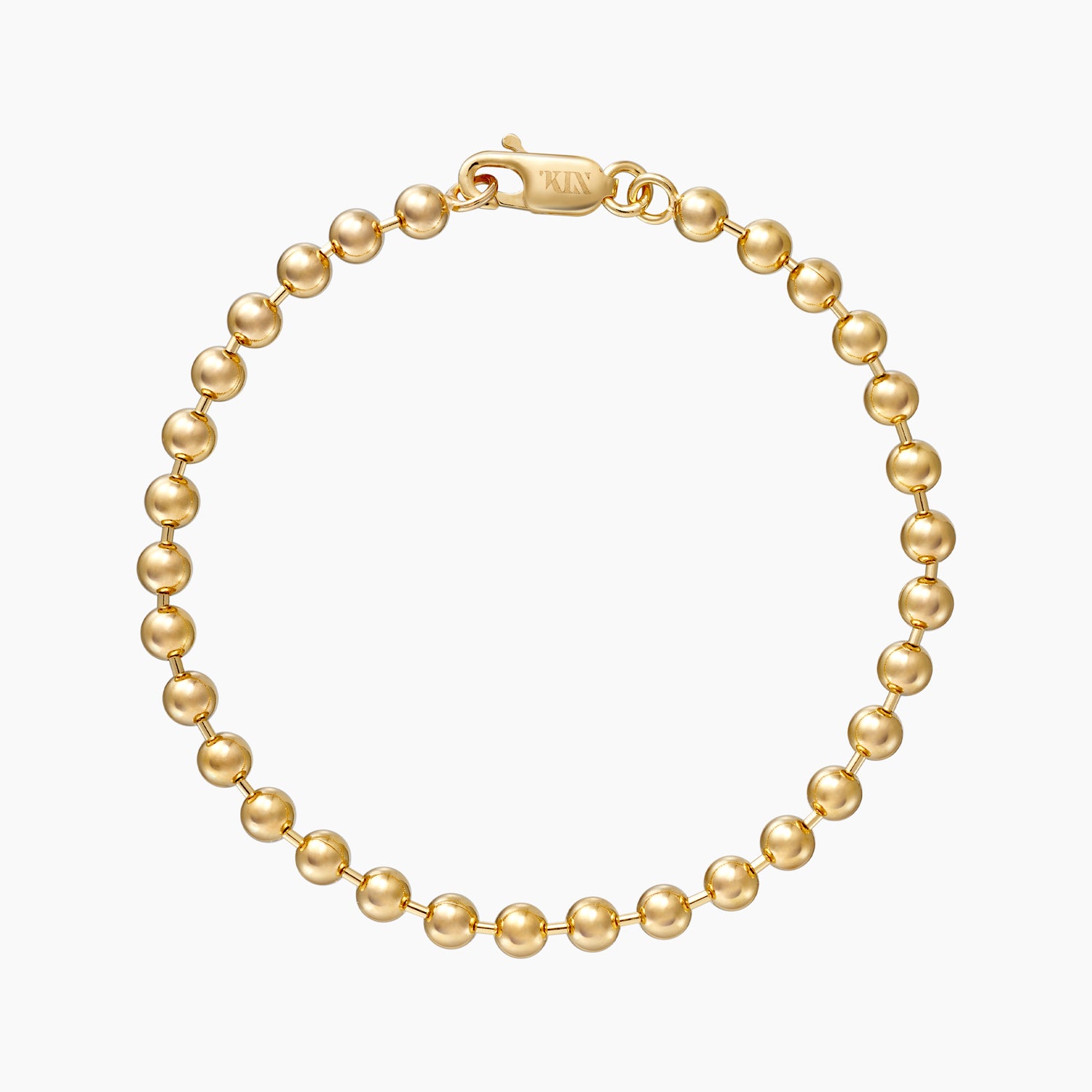 K18 Gold Cutting Ball Chain Bracelet