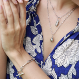 Small Rolo Chain Necklace, Rhodium