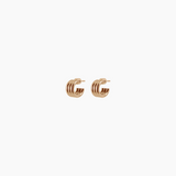 0.6" Ems Hoops, Gold Vermeil