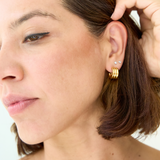 0.6" Ems Hoops, Gold Vermeil