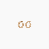 0.7" Aida Hoops, Gold Vermeil