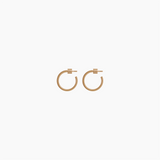 0.7" Aida Hoops, Gold Vermeil