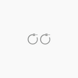 0.7" Aida Hoops, Rhodium