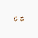 0.7" Hallie Hoops, Gold Vermeil