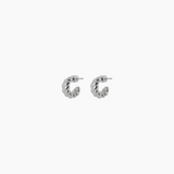 0.7" Hallie Hoops, Rhodium