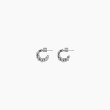 0.7" Hallie Hoops, Rhodium