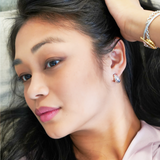 0.7" Hallie Hoops, Rhodium