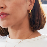 0.7" Hallie Hoops, Gold Vermeil