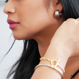 0.8" Ems Hoops, Rhodium