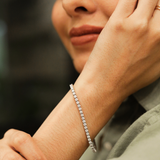 Diamond Tennis Bracelet, 18k White Gold