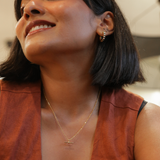 T-Bar Necklace, Gold Vermeil