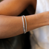 Flexi Weave Bangle, Rhodium