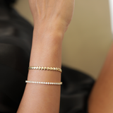 Diamond Tennis Bracelet, 18k Yellow Gold
