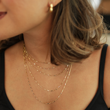 Twist Link Necklace, Gold Vermeil