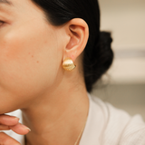 0.7" Pe Hoops, Gold Vermeil