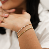 Diamond Tennis Bracelet, 18k Yellow Gold