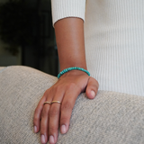 Solid Gold Turquoise Bracelet