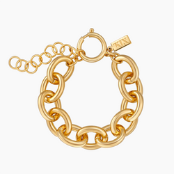 Brass Round Link Bracelet, Gold