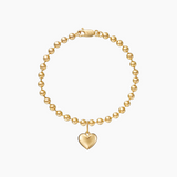 Puffy Heart Bracelet, Gold Vermeil