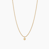 Puffy Heart Necklace, Gold Vermeil