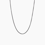Box Chain Necklace, Ruthenium