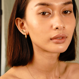 0.7" Nizi Hoops, Gold Vermeil