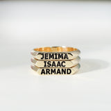 Solid Gold Bar Signet Ring
