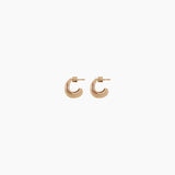 0.7" Pe Hoops, Gold Vermeil