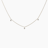 Pear Diamond Station Necklace