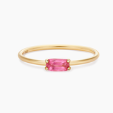 Solid Gold Bamboo Oval Ring I