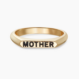 Solid Gold Bar Signet Ring