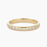 Solid Gold Band with Spaced Stones