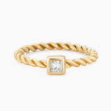 Solid Gold Ring with a Twist