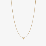 T-Bar Necklace, Gold Vermeil