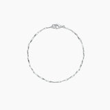 Twist Link Bracelet, Rhodium