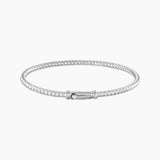 Flexi Weave Bangle, Rhodium