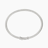 Flexi Weave Bangle, Rhodium