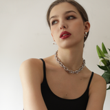0.7" Aida Hoops, Rhodium