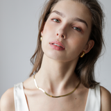 0.8" Ava Huggies, Gold Vermeil
