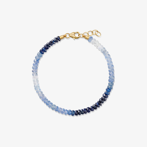 Solid Gold Blue Sapphire Ombre Bracelet