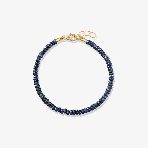 Solid Gold Midnight Blue Sapphire Bracelet