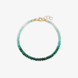 Solid Gold Emerald Ombre Bracelet