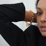 Brass Round Link Bracelet, Gold