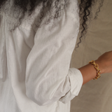Brass Round Link Bracelet, Gold