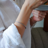 Flexi Weave Bangle, Rhodium
